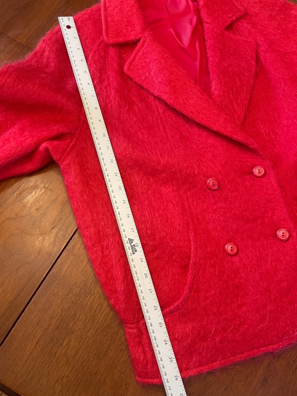 Vintage red Murray Brothers Scotland Wool Mohair double breasted jacket size  M - Picture 7 of 16